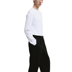 เสื้อยืดแขนยาวสำหรับผู้ชายพิมพ์ลายแบบกำหนดเองเสื้อยืดแขนยาวผ้าคอตตอนเนื้อนุ่มโอเวอร์ไซส์สำหรับผู้ชาย - Product Image 6