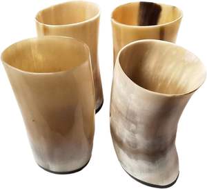 High Quality Buffalo Horn Glass Viking Drinking Horn Mug Shot Beer Cup with Brass Rim Water Usage Low Price - Product Image 3