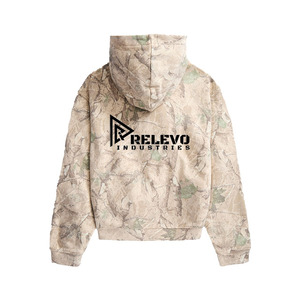 Custom <b>Men's</b> Camouflage Hooded Sweatshirt Oversized French Terry Casual Autumn <b>Pullover</b> With Front Pocket - Product Image 2