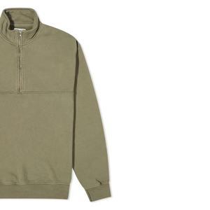 100% coton hommes quart Zip hiver conception personnalisée coloré numérique uni teint solide doublé sweats à capuche sweats de haute qualité - Product Image 2