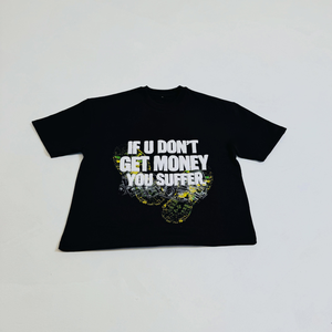 Camiseta Negra para Hombre Five B con Estampado de Dinero, Estilo Urbano, Manga Corta, Cuello Redondo, Corte Regular, Jersey de Algodón - Product Image 5