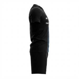 Ensemble de maillot de football personnalisé 100% polyester mesh col en V manches courtes impression sublimée anti-transpiration maillot et short pour homme - Product Image 3