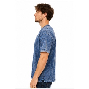 Camiseta de Manga Larga con Cuello Redondo para Hombre, Estilo Vintage, Lavado Ácido, 100% Algodón, Logotipo Personalizado, Alta Calidad - Product Image 6