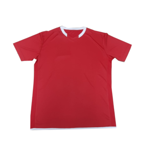 Camiseta de Punto de Manga Corta con Cuello en V para Hombre, Corte Regular, Estilo Casual, Ribete en Contraste, Paneles de Color Sólido, Secado Rápido, Poliéster - Product Image 3