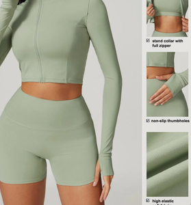 Sujetador deportivo sin costuras azul claro para mujer, con tirantes cruzados, soporte medio, para gimnasio y fitness, color liso, diseño hueco - Product Image 6