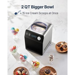 Gelatiera Elettrica Mini da Casa con Compressore Integrato, 2 Quarti, in Acciaio Inox, Automatica, Senza Precongelamento - Product Image 2