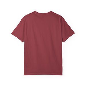 บริการ OEM เสื้อยืดผู้ชายผู้หญิง พิมพ์ลายกราฟิกสีแดงเลือดหมู ผ้าฝ้ายทรงโอเวอร์ไซส์ สไตล์วินเทจ สกรีนโลโก้ตามสั่ง - Product Image 2