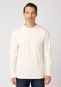 <b>Mens</b> Long Sleeve T Shirt Slim Fit Solid Color Soft <b>Stretch</b> Breathable Lightweight Casual Daily Wear Crew Neck Top - Product Image 2