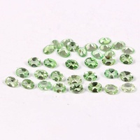 Tsavorite Grenat Pierre de Naissance de Janvier Forme Ovale Taille Florale Certifiée AIGS Marque ANAM Pierres Précieuses Naturelles pour la Fabrication de Bijoux