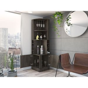 Mueble Bar Seattle para Ocho Botellas con Estantes Abiertos Grandes y Dos Compartimentos - Product Image 2