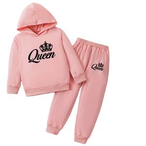 Sudaderas con capucha de moda de invierno cálido y conjuntos de ropa de algodón estampado para niñas nueva ropa de moda para niños - Product Image 2