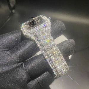 Reloj de Diamantes Splendid Gift con Caja Cuadrada de 42 mm, Movimiento Analógico de Cuarzo ETA, Cristal de Zafiro, Pedrería, Lujoso para Hombre - Product Image 5