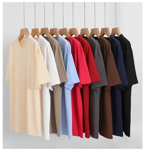 เสื้อยืดคอกลมแขนสั้นพิมพ์ลายตัวอักษรผ้าฝ้ายออร์แกนิค 100% น้ำหนัก 220 กรัม ทรงหลวมไหล่ตก สกรีนโลโก้ได้ตามต้องการ - Product Image 1