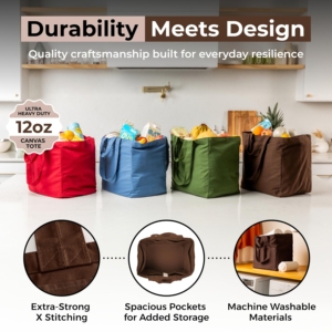 Bolsas de Tela Marrón Personalizables de Aqdas Industries, Capacidad de 20L, Estilo Moderno para Almacenamiento de Alimentos y Artículos Diversos - Product Image 4