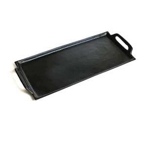 Bandeja Negra Rectangular con Asas para Decoración Navideña, Bandeja Metálica para Servir Alimentos, Uso Comercial, Suministros para Restaurantes - Product Image 3