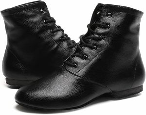 Chaussures de jazz noires à lacets Baifa Danzo pour femmes et filles adultes, semelle fendue, tige synthétique, semelle extérieure en caoutchouc, confortables, haute qualité - Product Image 6