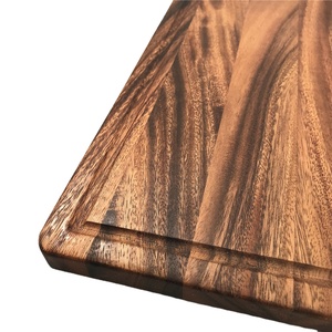 Planche à découper rectangulaire en bois d'acacia Walnu 2023, avec support pour couteau en bois, épaisseur 1,5 cm, compatible lave-vaisselle, écologique, pour pain et charcuterie - Product Image 5