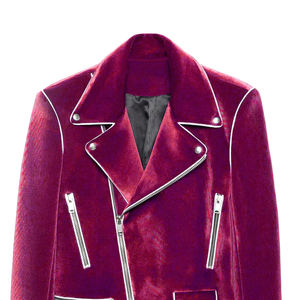 Veste de Costume Classique en Velours pour Homme, Premium, Douce, Hiver, Col Montant, avec Logo Frontal, Élégante pour Mariage - Product Image 3