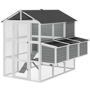 77\" Large Outdoor Wooden Chicken Coop Nesting Boxes Waterproof Roof New Poultry <b>Cage</b> Run for 6-8 Chickens <b>Rabbits</b> Layer <b>Cage</b> - Product Image 1