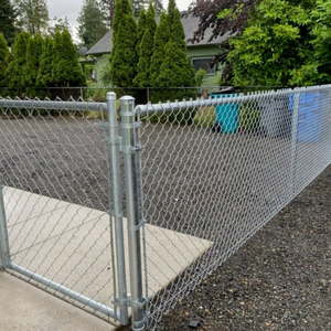 Anti <strong>Clamp</strong> Hot Dipped Galvanized Residential Chain Link Fence Single Swing <strong>Gate</strong> Single Arm with Barbed Wire Cowan - Product Image 1