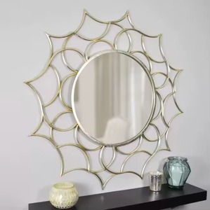 Espejo de Pared Redondo con Diseño de Rayos de Sol en Metal Dorado, Estilo Art Deco, Espejo Decorativo Enmarcado, Alta Demanda - Product Image 4