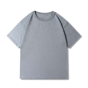 เสื้อยืดคอกลมแขนสั้นสีเทาแบบยูนิเซ็กซ์ ทรงปกติ ผ้าเจอร์ซีย์คอตตอน 100% สไตล์ลำลอง ใส่ได้ทุกฤดู - Product Image 1