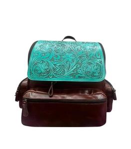 Bolso de mano para mujer de cuero genuino hecho a mano con grabado en relieve, compartimento principal espacioso para compras, trabajo y viajes. - Product Image 4
