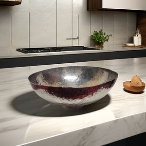 Élégante corbeille à fruits artisanale plaquée argent de style américain – Bols décoratifs en métal uniques et abordables pour fêtes et festivals - Product Image 1