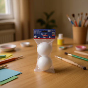 BOLA POREX 7CM 2UDS Polifoam per Artigianato - Product Image 3