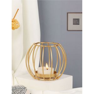 Modern Gold Star Tea Light Holder Geometric Metal Wire Candle Lantern Christmas Decorative Tabletop Centerpiece Wedding Decor - Product Image 4