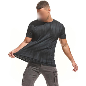 Men's Tie-Dye T-<b>Shirt</b> Short Sleeve O-Neck Regular Fit 100% Cotton Jersey Knitted Casual Breathable Solid Color Design - Product Image 5