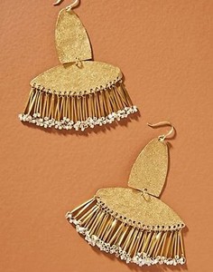 Luxe Modern Dangles Brass <b>Drop</b> Earring Vintage Hoop For Wedding Festive Party New Arrival Women Ethnic Fashion Jewelry Statement - Product Image 1