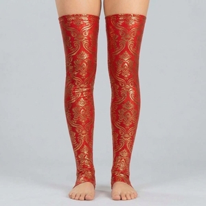 Medias de pole dance hasta el muslo para mujer, combinan tela suave y elástica, contacto seguro, soporte cómodo y flexibilidad. - Product Image 6