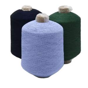 Fil recyclé 100 % coton cardé NE 20s/1 haute durabilité, écologique, antibactérien, pour tricot et tissage, couleurs foncées, vente en gros Inde - Product Image 3
