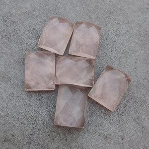 Cuarzo Rosa Natural, Corte Rectangular, Calibrado, Gema Natural Suelta - Product Image 1