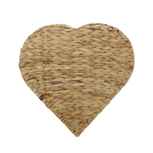 Manteles individuales de jacinto de agua tejidos a mano estilo rústico, en forma de corazón, para mesa de comedor, de Vietnam - Product Image 1