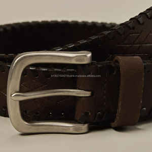 Cinturón de Cuero Trenzado para Hombre, Cinturón de Moda para Jeans - Product Image 3