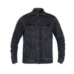 Dernier style de veste en jean pour homme 100% coton écologique respirant hiver meilleure vente en gros logo frontal - Product Image 1