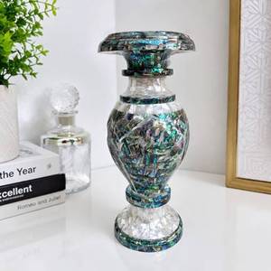 New Arrival Home Decor Accent Luxury Handmade Mother of Pearl <b>Abalone</b> <b>Shell</b> Decorative Vase Centerpiece for Hotels Wedding Decor - Product Image 1