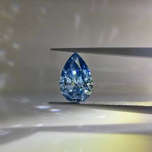 Diamante azul intenso de 1.5 quilates, corte brillante en forma de pera, cultivado en laboratorio, VS1, certificado por IGI, piedra suelta para la elaboración de joyas. - Product Image 3