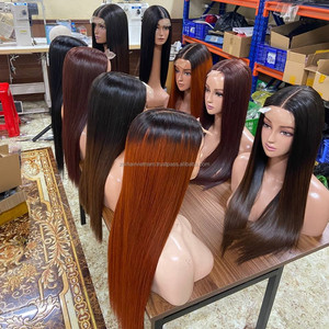 Premium Human Hair <b>Wigs</b> Vietnamese Raw Hair Bone Straight Glueless <b>Wig</b> Smooth Lace Front <b>Wigs</b> Type Never Tangled - Product Image 2