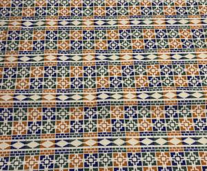 Tissu en coton tissé à motif géométrique abstrait 50/52 pouces, poids moyen, jacquard, textile de maison respirant, à poils plats - Product Image 3