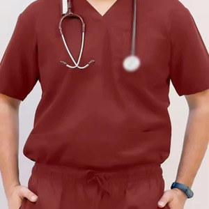 Wholesale Workwear <b>Uniform</b> With Breathable Fabric And Practical Storage Pockets Men Scrub Suit - Product Image 4