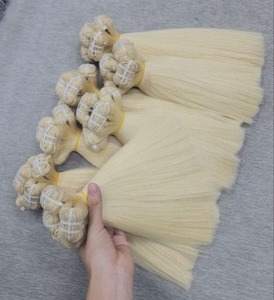 Extensions de cheveux humains de qualité supérieure, blondes, lisses, en mèches, avec pointes pleines, qualité premium pour bébés, fourniture directe usine - Product Image 4