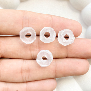 Crystal Quartz 12mm Raw Rough Gemstone <b>Bead</b> <b>Large</b> Hole 4mm Drilled Natural Stone Nugget DIY Wholesale Jewelry Making - Product Image 2