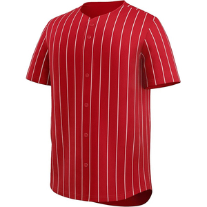 100 Percent Polyester Baseball Jersey Quick Dry Anti Wrinkle Button Down Softball Top Streetwear - Product Image 3