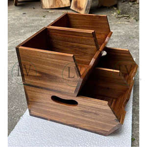 Eco-Friendly Bamboo <b>Basket</b>, Set Of 4 <b>Stackable</b> Storage <b>Basket</b>, Open Front Kitchen, Fruits, Veg, Snack Organiser Made In Vietnam - Product Image 6