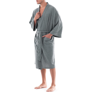 <b>Top</b> Trending High Quality <b>Flannel</b> Breathable Men's Long Sleeve Bath Robe-Casual Sleepwear Comfortable Fit 340g Poly/Cotton All - Product Image 2