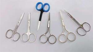 Best Quality Stainless Steel Round Tip Manicure Cuticle Eyebrow Scissors Makeup Scissors Nose Vibrissa Scissors - Product Image 4