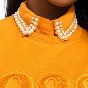 Sigma Gamma Rho 1922 Gold Chenille Sweatshirt Women Embroidery Cotton Blend Long Sleeve Casual Stylish Fit - Product Image 6